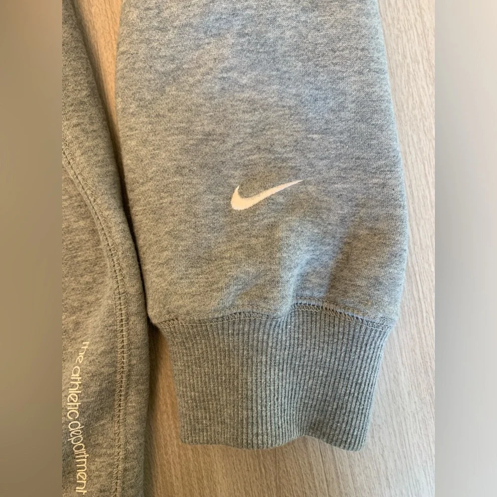 Vintage Orange Label The Athletic Dept Nike Hoodie Grey Cursive Mens XL‎
